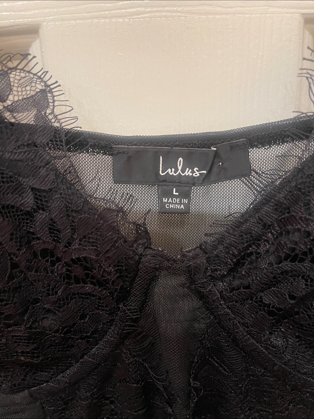 Lulus - Black Lace Bodysuit S:L - Picture 3 of 6